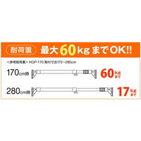 平安伸銅工業 ハイカム超極太ポール 特大 HGP-170 1本 高耐荷重 シンプル 突っ張り棒 幅1700～2800mm パイプ直径34mm