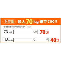 HEIAN SHINDO 突ぱりスーパー極太ポール 小 白 平安伸銅工業(株) 10本（直送品）