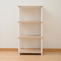 YAMAZEN 工具不要 簡単組立 システムラック 4段 ホワイトウォッシュ ISR-4IN(OAK3/WH) 1台（直送品）