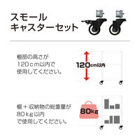 ドリームウェア メタル&ウッドラック 専用キャスター小 ベアリング内蔵 4個セット MK-PCA1 1セット(4個入)（直送品）