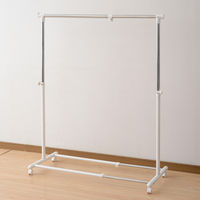 YAMAZEN 伸縮ハンガー シングル オフホワイト YBH-SSR(OW)D 1台（直送品）