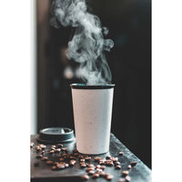 アイティインターナショナル 水筒 約 340ml CircularCup SDGs ブラック 422588 1個（直送品）