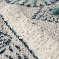 トモ・コーポレーション 玄関マット 48×83cm 室内 ブロックプリント クロス 428096 1個（直送品）