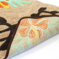 トモ・コーポレーション 玄関マット 45×60cm 室内 ワレアホヌ クリーム 428154 1個（直送品）