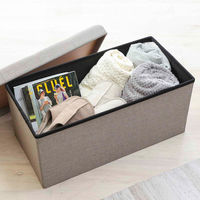 不二貿易 収納スツール ベンチタイプ テーブルにもなる収納スツール グレー 477846 1個（直送品）