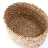 トモ・コーポレーション かご バスケット ナチュラルシーグラス オーバル S 477890 1個（直送品）