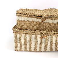 トモ・コーポレーション かご レクタングル ふた付き ストレージ M L 2個組 477903 1個（直送品）