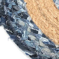 トモ・コーポレーション 玄関マット ラウンド ジュートデニムマット 室内 サークル 478718 1個（直送品）