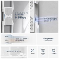 TP-LINK 無線LAN中継器 BE9300 トライバンドWi-Fi7 RE655BE