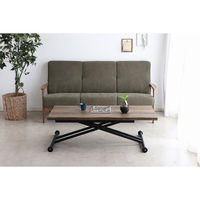 【軒先渡し】東馬 KRM 昇降テーブル 幅1200×奥行600×高さ240mm ブラウン 54686110 1台（直送品）