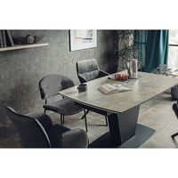 【軒先渡し】東馬 UP シウバ伸長テーブル 幅1800×奥行900×高さ710mm コンクリート調 54688570 1台（直送品）