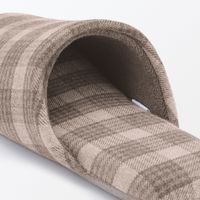無印良品 綿フランネル履き心地やわらか足なりスリッパ Ｌ ２５～２７．５ｃｍ用 ブラウン 良品計画