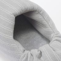 無印良品 綿フランネルかかとにフィットするルームシューズ Ｌ ２５～２６．５ｃｍ用 グレーストライプ 良品計画