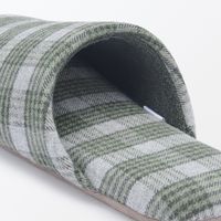 無印良品 綿フランネル履き心地やわらか足なりスリッパ Ｌ ２５～２７．５ｃｍ用 グリーン 良品計画