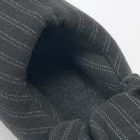 無印良品 綿フランネルかかとにフィットするルームシューズ ＸＬ ２６．５～２８ｃｍ用 チャコールグレーストライプ 良品計画