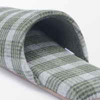 無印良品 綿フランネル履き心地やわらか足なりスリッパ Ｍ ２２．５～２５ｃｍ用 グリーン 良品計画