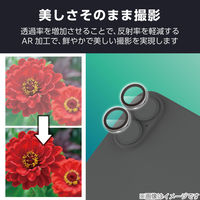 iPhone17 レンズガラスフィルム 高透明 10H 指紋防止 貼り付けツール付 シルバー PM-A25AFLLGSV エレコム 1個（直送品）