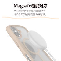iPhone17 ケース ハイブリッド 衝撃吸収 MAGKEEP Grippy ベージュ PM-A25AGRPFMBE エレコム 1個（直送品）