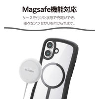 iPhone17 ケース ハイブリッド 衝撃吸収 MAGKEEP Grippy ブラック PM-A25AGRPFMBK エレコム 1個（直送品）