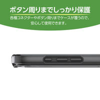 iPhone17 ケース ハイブリッド 衝撃吸収 軽量 AirShock ブラック PM-A25AHVAIR2BK エレコム 1個（直送品）