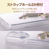 iPhone17 ケース ハイブリッド 衝撃吸収 リボンデザイン パールベージュ PM-A25AHVRIBE エレコム 1個（直送品）