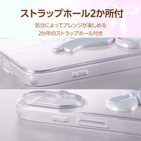 iPhone17 ケース ハイブリッド 衝撃吸収 リボンデザイン パールホワイト PM-A25AHVRIWH エレコム 1個（直送品）