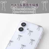 iPhone17 ケース ソフト 衝撃吸収 リボンデザイン ブラック PM-A25AIMLRIBK エレコム 1個（直送品）