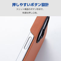 iPhone17 ケース ソフトレザー 超軽量 薄型 キャメル PM-A25APLOCA エレコム 1個（直送品）