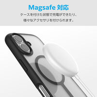 iPhone17 ケース ハイブリッド 衝撃吸収 軽量 薄型 MAGKEEP ブラック PM-A25ATSLFCMBK エレコム 1個（直送品）