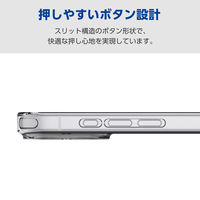 iPhone17 ケース ソフト 薄型 磁気吸着対応メタルステッカー付 高透明 クリア PM-A25AUCT3CR エレコム 1個（直送品）