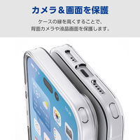 iPhone17 ケース ソフト 薄型 リング付き スタンド機能 クリア PM-A25AUCTRCR エレコム 1個（直送品）