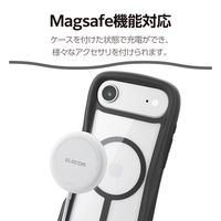 iPhone Air ケース ハイブリッド MAGKEEP Grippy ブラック PM-A25BGRPFMBK エレコム 1個（直送品）