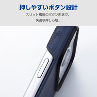 iPhone17 Pro ケース ソフトレザー 超軽量 薄型 ネイビー PM-A25CPLONV エレコム 1個（直送品）