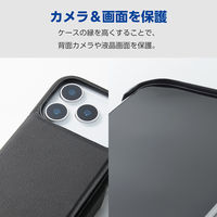 iPhone17 Pro ケース ソフトレザー カードケース機能付 ブラック PM-A25CPLORFBK エレコム 1個（直送品）