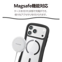 iPhone17 Pro Max ケース ハイブリッド MAGKEEP ブラック PM-A25DGRPFMBK エレコム 1個（直送品）