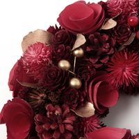 クリスマス　ドライリース(23cm) レッド LAKOLE/ラコレ