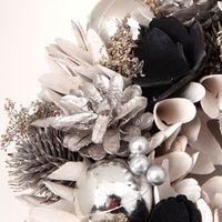 クリスマス　ドライリース(23cm) ホワイト LAKOLE/ラコレ