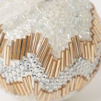 クリスマス　ボールオーナメント(M) ホワイト LAKOLE/ラコレ