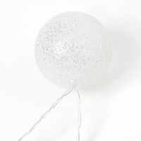 【アウトレット】クリスマス　LED グリッターボール(シルバー) LAKOLE/ラコレ