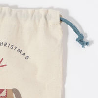 【アウトレット】クリスマス　ミニ巾着 トナカイ LAKOLE/ラコレ