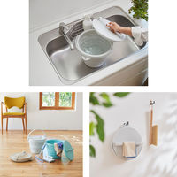 おりたためるバケツ8L 蓋付き グレー 1個 伊勢藤