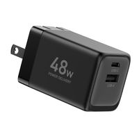 YAMAZEN USB充電器 PD対応 48W GaN USBーA×1 USBーC×1 急速充電 YPD-48CA 1個