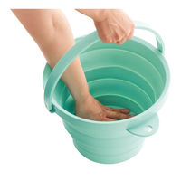 ソフトバケツ8型 ミントグリーン 1セット（1個×2） 伊勢藤