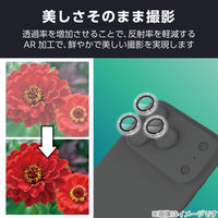 iPhone17 Pro レンズガラスフィルム ラインストーン 高透明 10H シルバー PM-A25CFLLGRSV エレコム 1個（直送品）