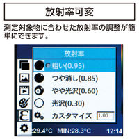 シンワ測定 サーモグラフィー A-20~550°C 放射率可変タイプ 73091 1個（直送品）