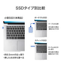 アイ・オー・データ機器 USB 5Gbps対応 USBーC 小型SSD(Slim SSD) 512GB SSPJ-UTC512 1台