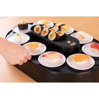 回転寿司 レーン ブラック お皿 10枚付 LD-349 1個 リバティコーポレーション