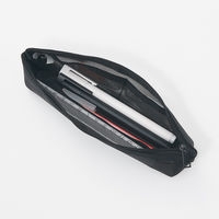 無印良品 ナイロンメッシュペンケース マチ付 約幅18.5×高さ5×マチ4cm 黒 良品計画