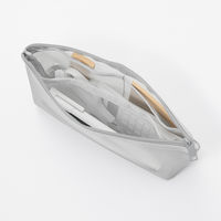 無印良品 ナイロンメッシュペンケース マチ付 約幅17×高さ10×マチ5cm グレー 良品計画