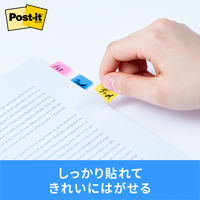 スリーエム(3M) ポストイット フィルムふせん 付箋 インデックス 厚口 透明 40mm×18mm マルチカラー3 1パック 686MC-3
